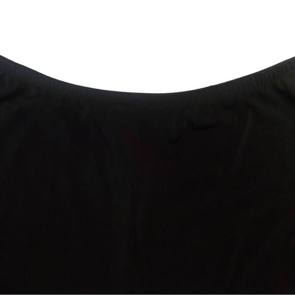 Black Flowy A Line Midi Skirt Size 10 Classic Casual Dressy Short 90s Y2K - Picture 6 of 8